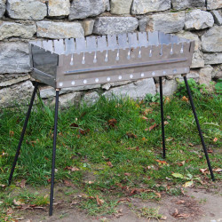 Мангал-валіза (чемодан) 1.5 мм на 12 шампурів з нержавійки