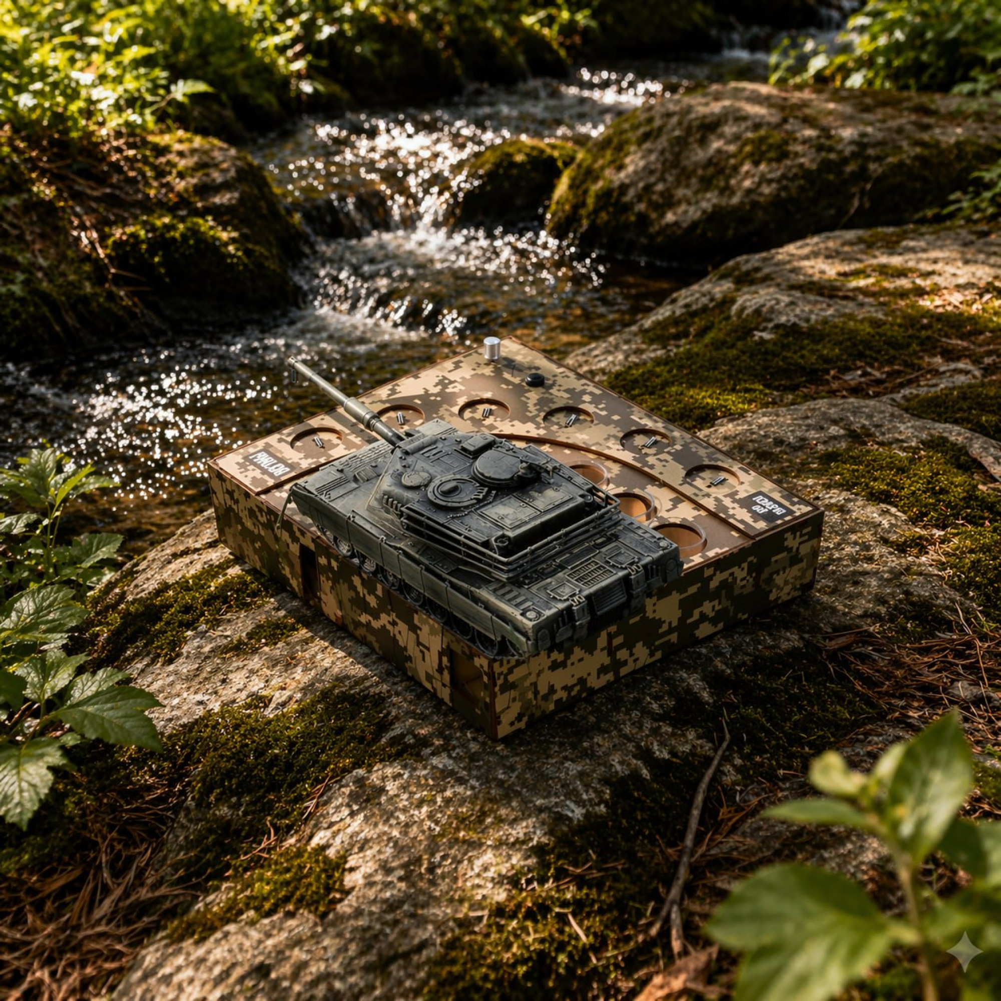 Наливатор Танк Abrams на 6 чарок з друком