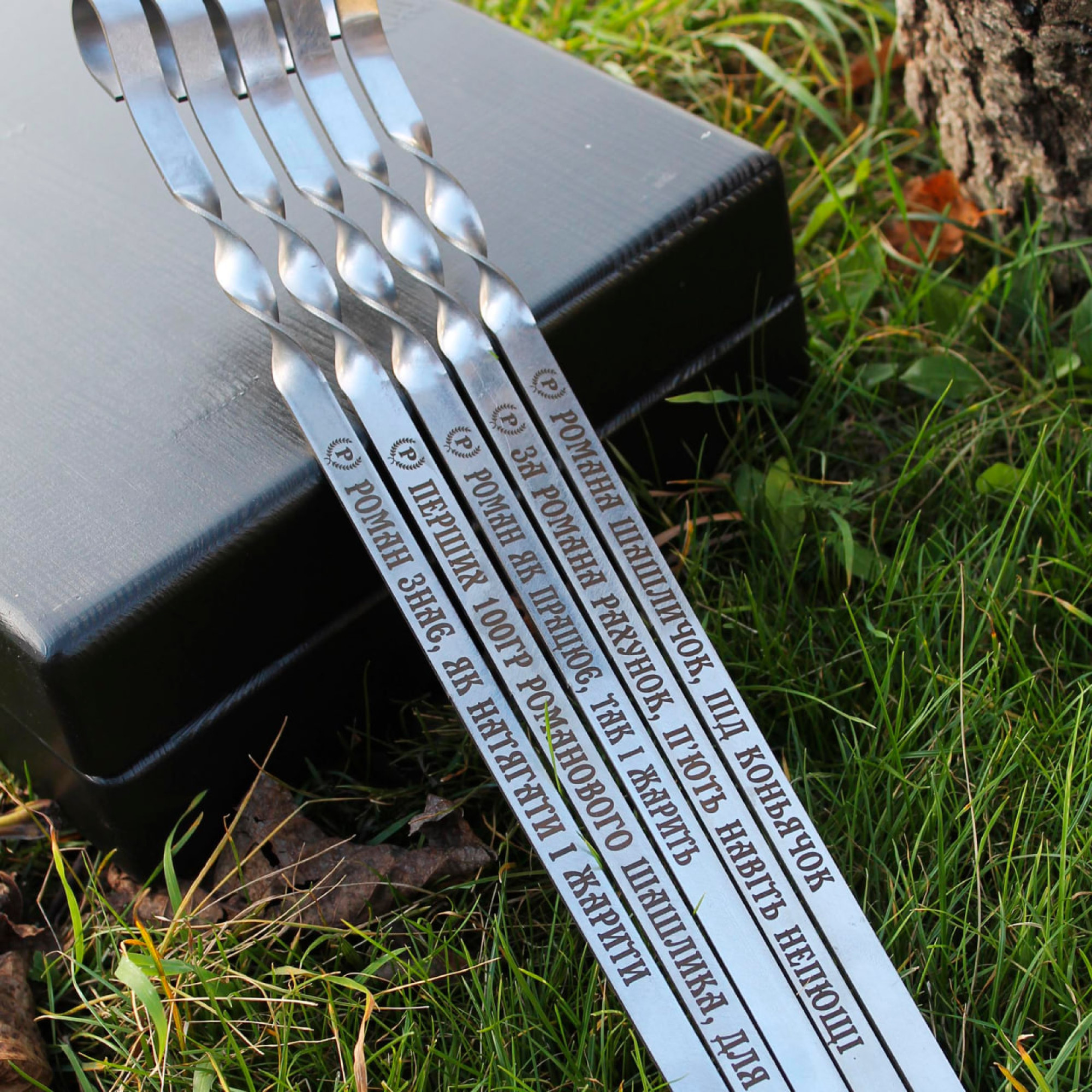 Шампури з металевою ручкою і гравіювання 6 шт